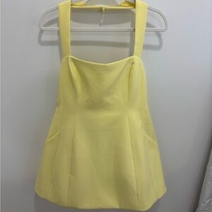 Bardot Vibrant Yellow Satin Top